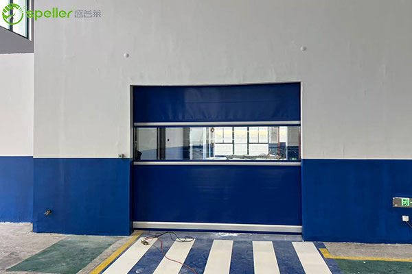 天台瓦对瓦包装科技有限公司仓库安装毛刷快速门