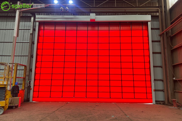 常州东方特钢仓库安装堆积式快速门