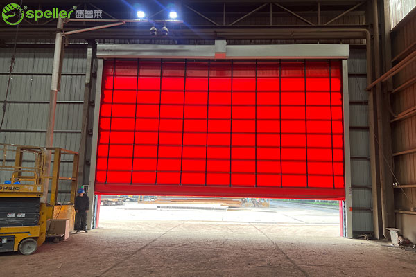 常州东方特钢仓库安装堆积式快速门